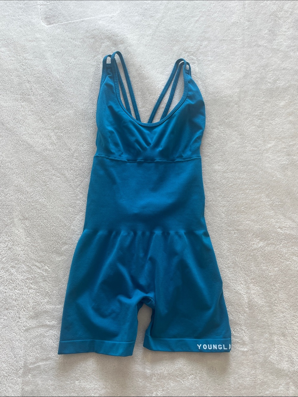 YoungLA Teal Athletic One-Piece Bodysuit